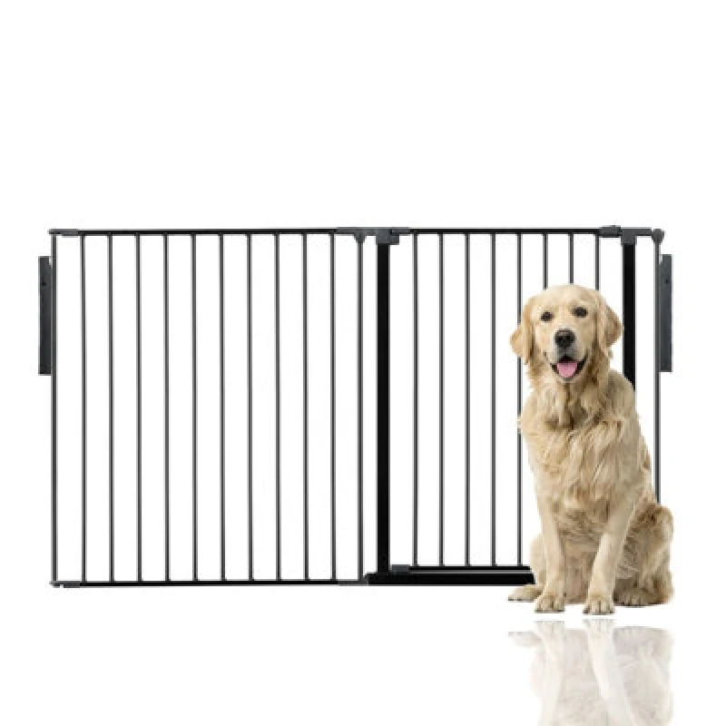 Image of Bettacare Premium Extra Tall Multi Panel Flexible Dog Barrier, Up To 154Cm Wide, Black, 105Cm Tall