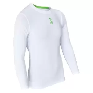 Image of Kookaburra Compression Lite Long Sleeve Base Layer Top Mens - White