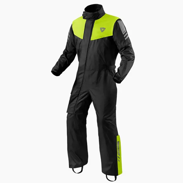 Image of REV'IT! Rain Suit Pacific 4 H2O Black Neon Yellow Size M