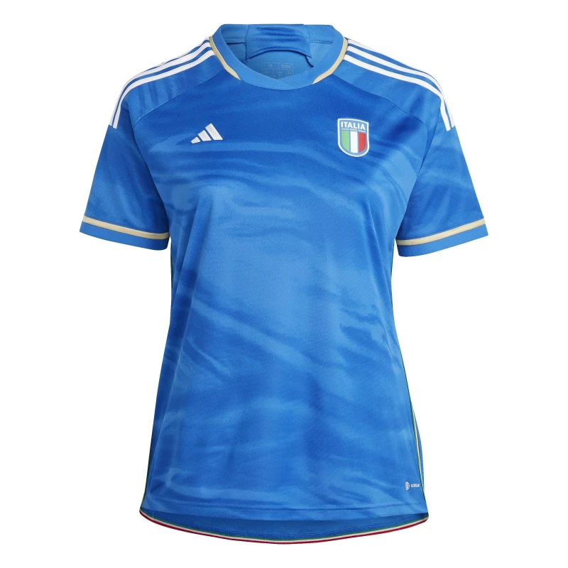 Image of adidas Italy Home Shirt 2023 Womens Plus Size - Blue Blue XL