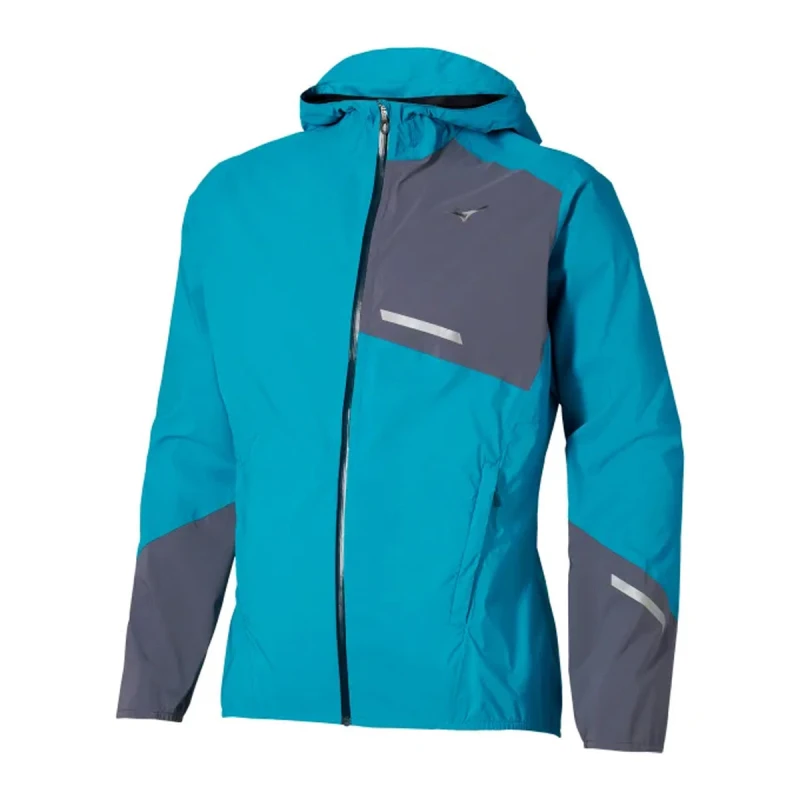 Image of Mizuno Mizuno Trail Waterproof 20k Jacket Mens Capri Breeze - Blue / XL