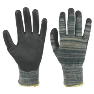 Image of Honeywell Cut Resistant Gloves, Pu Coated, Green/Yellow, Size 9