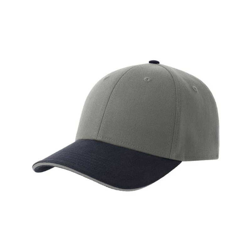 Image of Atlantis Mens Liberty Sandwich 6 Panel Cap in Grey Grey Male One Size