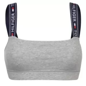 Image of Tommy Hilfiger Tape Strap Bralette - Grey