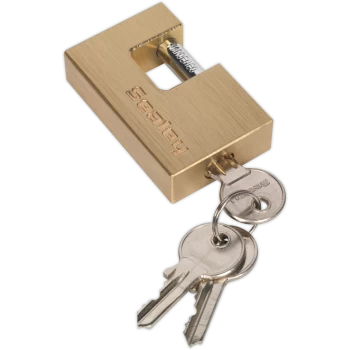 Image of Sealey Brass Shutter Padlock 60mm Standard