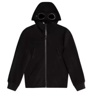 Image of CP COMPANY Boys Softshell Goggle Hooded Jacket - Black