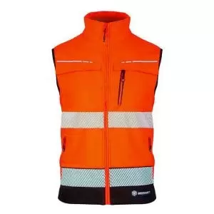 Image of Beeswift DELTIC HI-VIS GILET TWO-TONE Orange Black S BSDBWTTORBLS