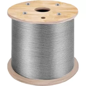 Image of VEVOR 316 Stainless Steel Cable 1/8" 1x19 Steel Cable Wire Rope 150M/500FT Cable Railing Transport Wire Rope Cable for Railing Decking DIY