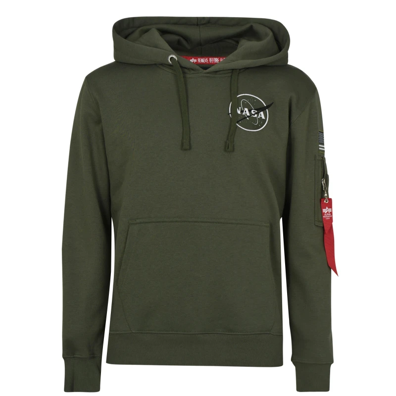 Image of Alpha Industries Space Shuttle Hoody Dark Olive 142 male 2X Large