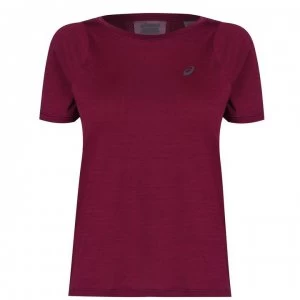 Image of Asics Tokyo Short Sleeve T Shirt Ladies - Berry
