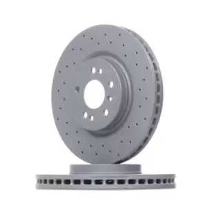 Image of ZIMMERMANN Brake disc Perforated 400.3648.52 Brake rotor,Brake discs MERCEDES-BENZ,M-Klasse (W164),R-Klasse (W251, V251)