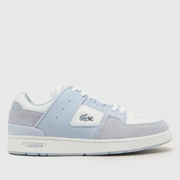 Image of Lacoste court cage trainers in white & blue White/Blue UK 6