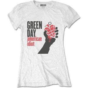 Image of Green Day - American Idiot Womens Medium T-Shirt - White