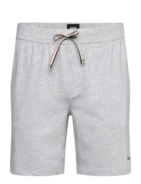 Image of BOSS Bodywear Unique Stretch Cotton-Jersey Lounge Shorts - S Grey Underwear and Nightwear male 50515394-032 S