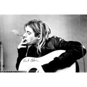 Image of Kurt Cobain Smoking Maxi Poster