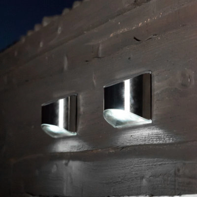 Image of Gardenwize Lucent Solar Fence Lights (Pack Of 2)