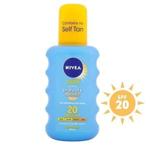 Image of Nivea Sun Protect and Bronze Tan Activating Spray SPF20 200ml