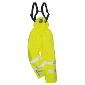 Image of Biz Flame Hi Vis Flame Resistant Rain Unlined Trousers Yellow S