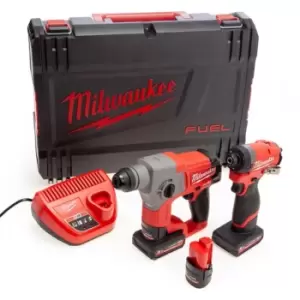 Image of Milwaukee M12FPP2M2-5253X Fuel Power Pack Kit (2 x 5.0Ah & 1 x 2.5Ah Batteries)