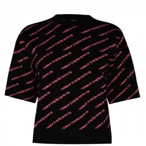 Image of Diesel AOP Short Sleeve Sweatshirt - 9XX Black