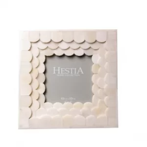 Image of Hestia Global Artisan Scalloped 3 Layer Photo Frame 4" x 4"