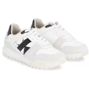 Image of Calvin Klein Jeans Toothy Run Laceup Low Lth Mix Wn - White