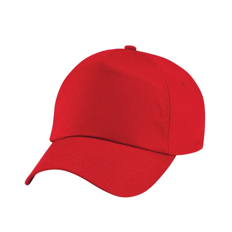 Image of Beechfield Original 5 Panel Cap in Red Red Unisex One Size