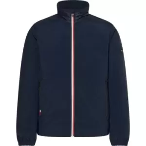 Image of Tommy Hilfiger Mix Media Stand Collar Jacket - Blue