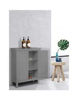Image of Teamson Home Stratford 2 Door Bathroom Floor Cabinet - Grey