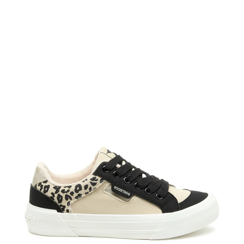 Image of Rocket Dog Cheery Leopard Print Colour Block Trainers