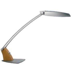 Image of Alba Tendo Fluorescent Desk Lamp 11W GreyWood FLUOTEN UK