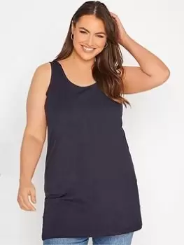 Image of Yours Longline Vest Navy, Size 18, Women