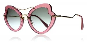 Image of Miu Miu Scenique Sunglasses Crystal Pink / Gold USU3M1 52mm