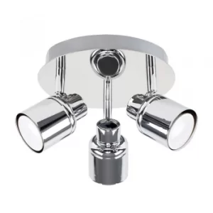 Image of Benton 3-Way Ceiling Spotlight in Chrome