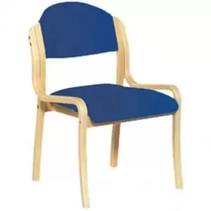 Image of Tahara Wooden Framed Stackable Side Chair Blue 50611ET