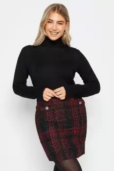Image of Womens Check Boucle Skirt