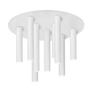 Image of Loya Semi Flush Ceiling Light, Matt White, 9 Light, 4050LM 3000K