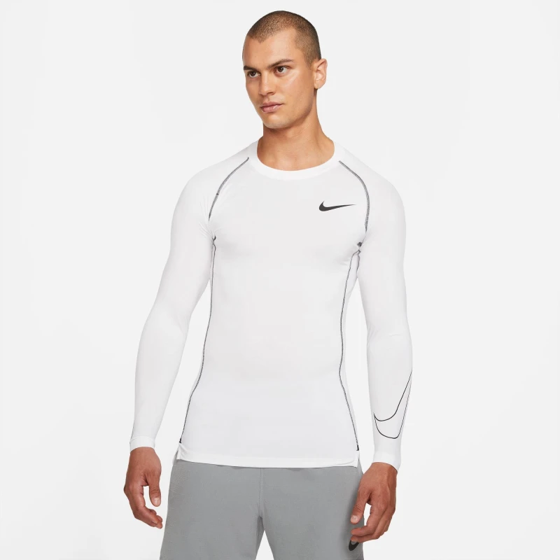 Image of Nike Pro Core Long Sleeve T Shirt Mens White male M