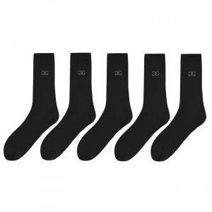 Image of Giorgio 5 Pack Classic Sock Mens - Black