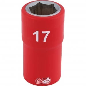 Image of Draper 1/2" Drive VDE Fully Insulated Hexagon Socket Metric 1/2" 17mm