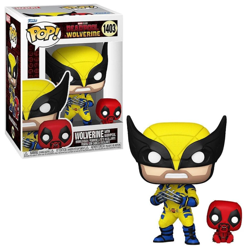 Image of Marvel's Deadpool 3 Wolverine with Babypool Funko Pop! Vinyl Figure