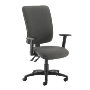 Image of Dams MTO Senza Extra High Back Operator Chair with Adjustable Arms - Tarot Purpl