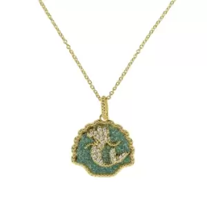 Image of Disney Princess The Little Mermaid Gold Coloured Plated Necklace CF01099YRWL-Q