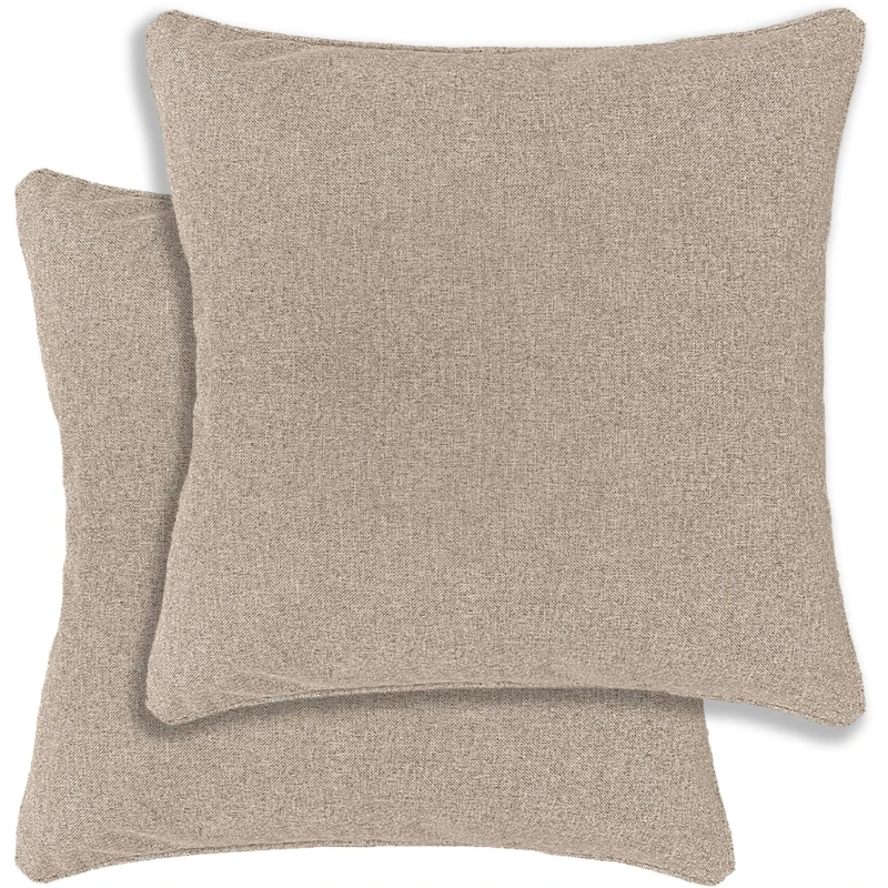 Image of Enhanced Living Austin/Dallas Textured Pair of Cushion Covers - 43x43cm - Cases Only Natural