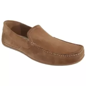 Image of Roamers Mens Real Suede Moccasin Auto Shoes (8 UK) (Tan)