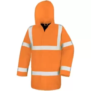 Image of Result Core High-Viz Motorway Coat (Waterproof & Windproof) (L) (Orange) - Orange