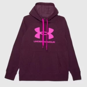 Image of Under Armour Rival Logo Hoodie In Purple