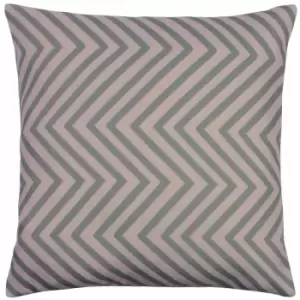 Image of Furn. Zig Zag 100% Recycled Polyester Filled Cushion Blush/Grey