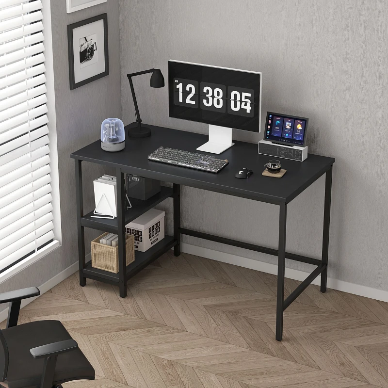Image of MCC DIRECT Mcc Direct - Computer Desk with 2 Shelves on Left or Right for Office Home Study Writing 120cm Black CD2104