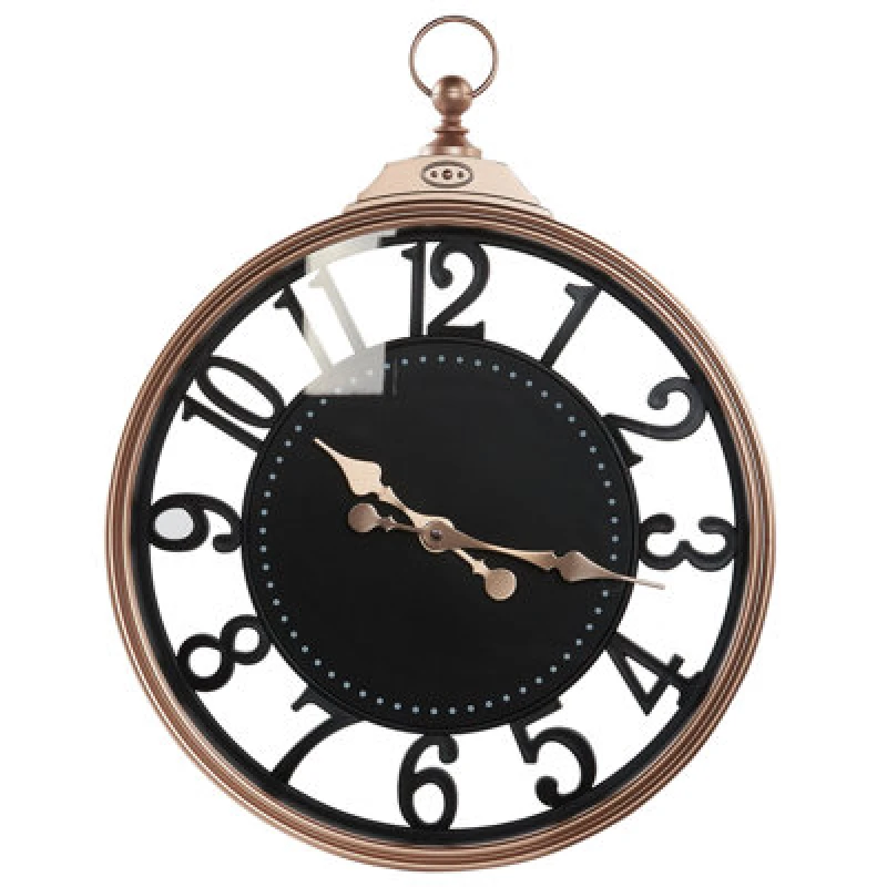 Image of Beliani Retro Wall Clock Alloza 44cm Black